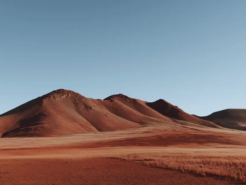 Red desert dunes